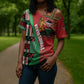 Custom Kenya Cricket Cross Shoulder Shirt Come On Simbas Kente Pattern