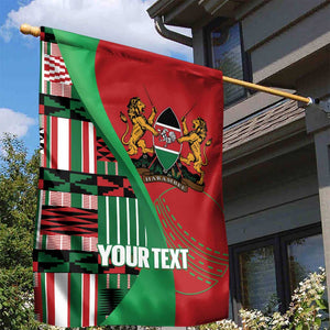 Custom Kenya Cricket Garden Flag Simbas African Kente - African Pride