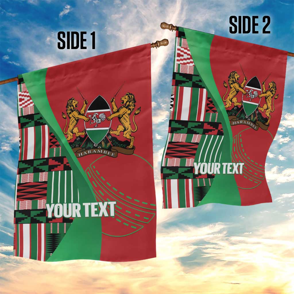 Custom Kenya Cricket Garden Flag Simbas African Kente - African Pride