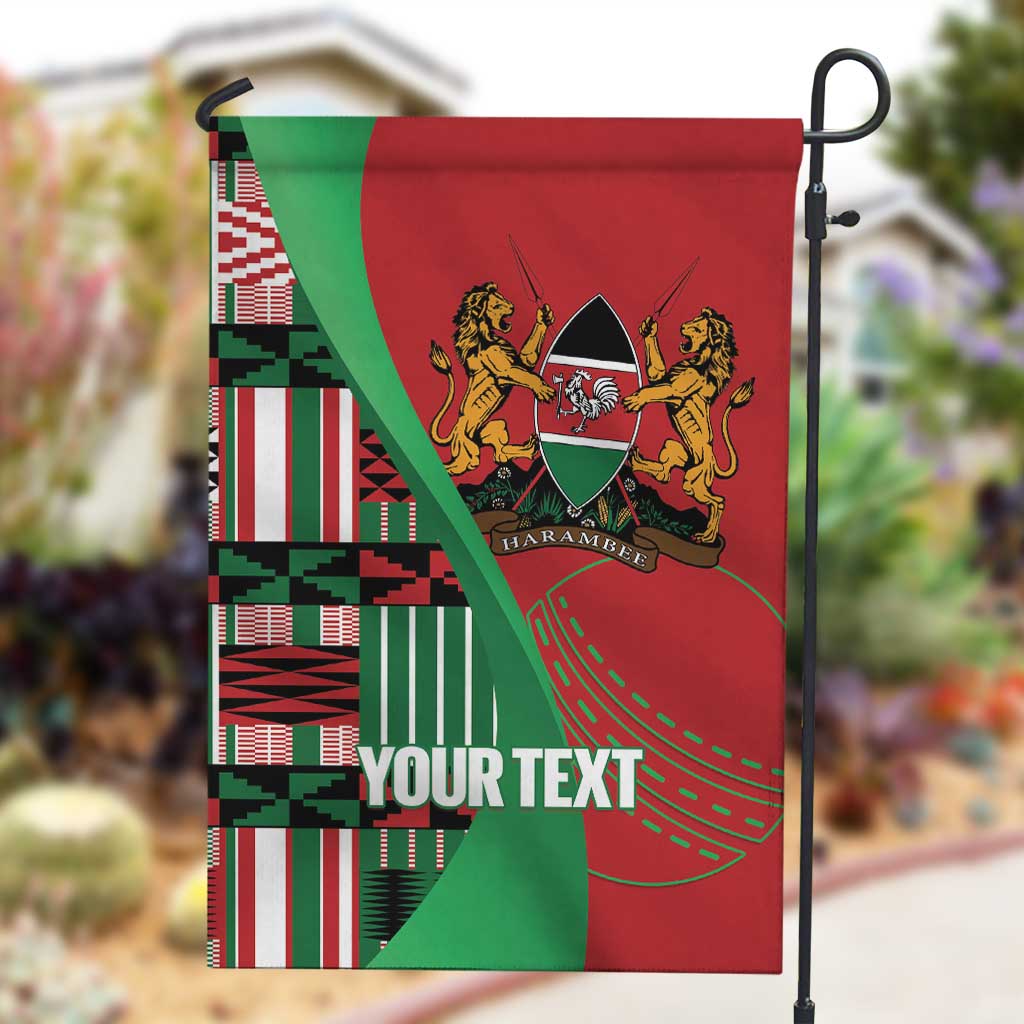 Custom Kenya Cricket Garden Flag Simbas African Kente - African Pride