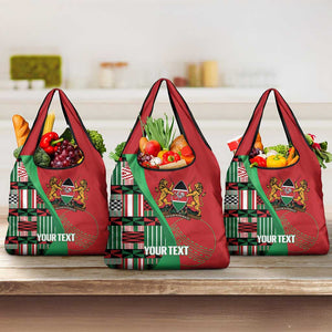 Custom Kenya Cricket Grocery Bag Simbas African Kente - African Pride