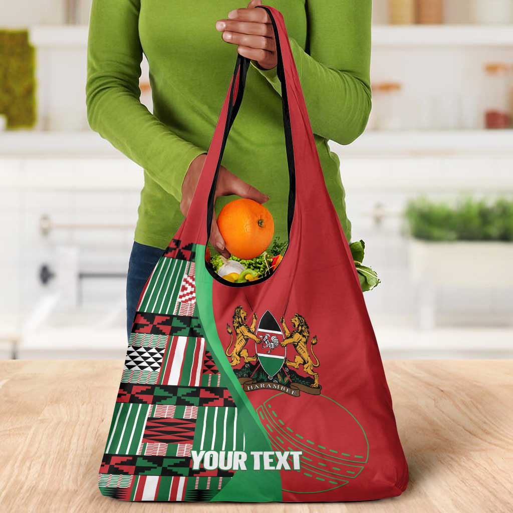 Custom Kenya Cricket Grocery Bag Simbas African Kente - African Pride