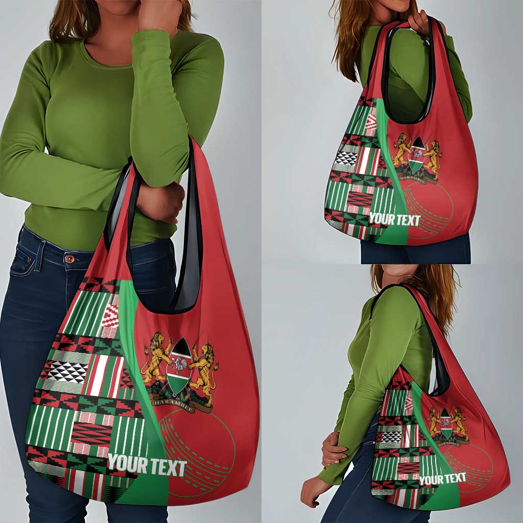 Custom Kenya Cricket Grocery Bag Simbas African Kente - African Pride