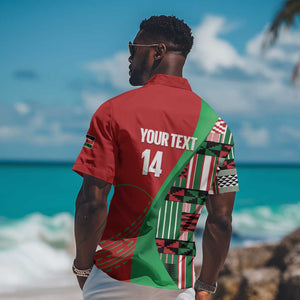 Custom Kenya Cricket Hawaiian Shirt Simbas African Kente - African Pride