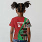 Custom Kenya Cricket Kid T shirt Simbas African Kente - African Pride