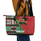 Custom Kenya Cricket Leather Tote Bag Simbas African Kente - African Pride