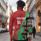 Custom Kenya Cricket Long Sleeve Button Shirt Simbas African Kente - African Pride