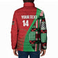 Custom Kenya Cricket Padded Jacket Come On Simbas Kente Pattern