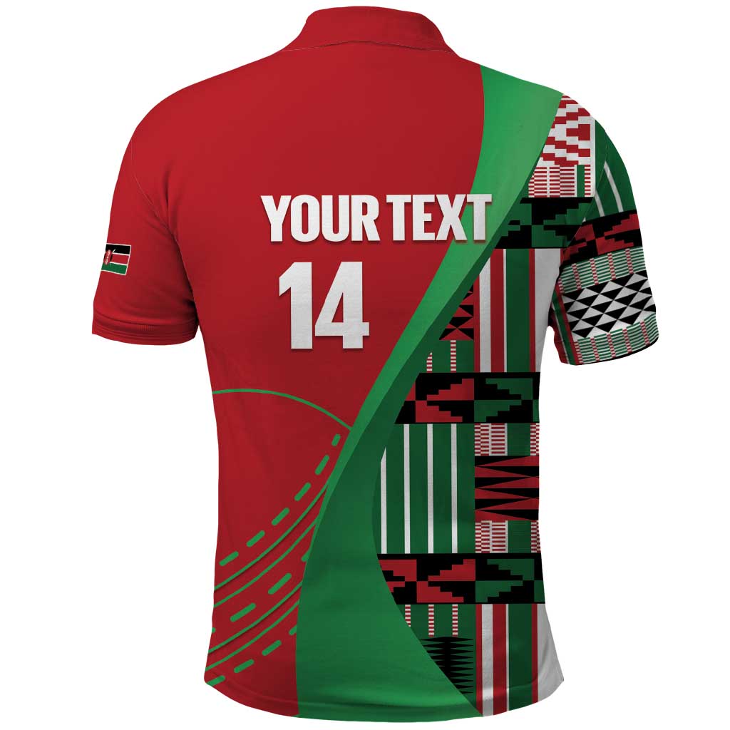 Custom Kenya Cricket Polo Shirt Simbas African Kente - African Pride