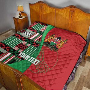 Custom Kenya Cricket Quilt Simbas African Kente - African Pride