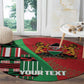Custom Kenya Cricket Round Carpet Simbas African Kente - African Pride