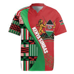 Custom Kenya Cricket Rugby Jersey Simbas African Kente - African Pride