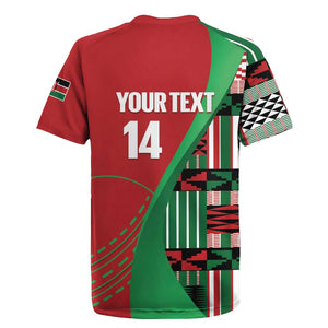 Custom Kenya Cricket Rugby Jersey Simbas African Kente - African Pride