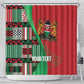 Custom Kenya Cricket Shower Curtain Simbas African Kente - African Pride