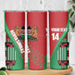 Custom Kenya Cricket Skinny Tumbler Simbas African Kente - African Pride