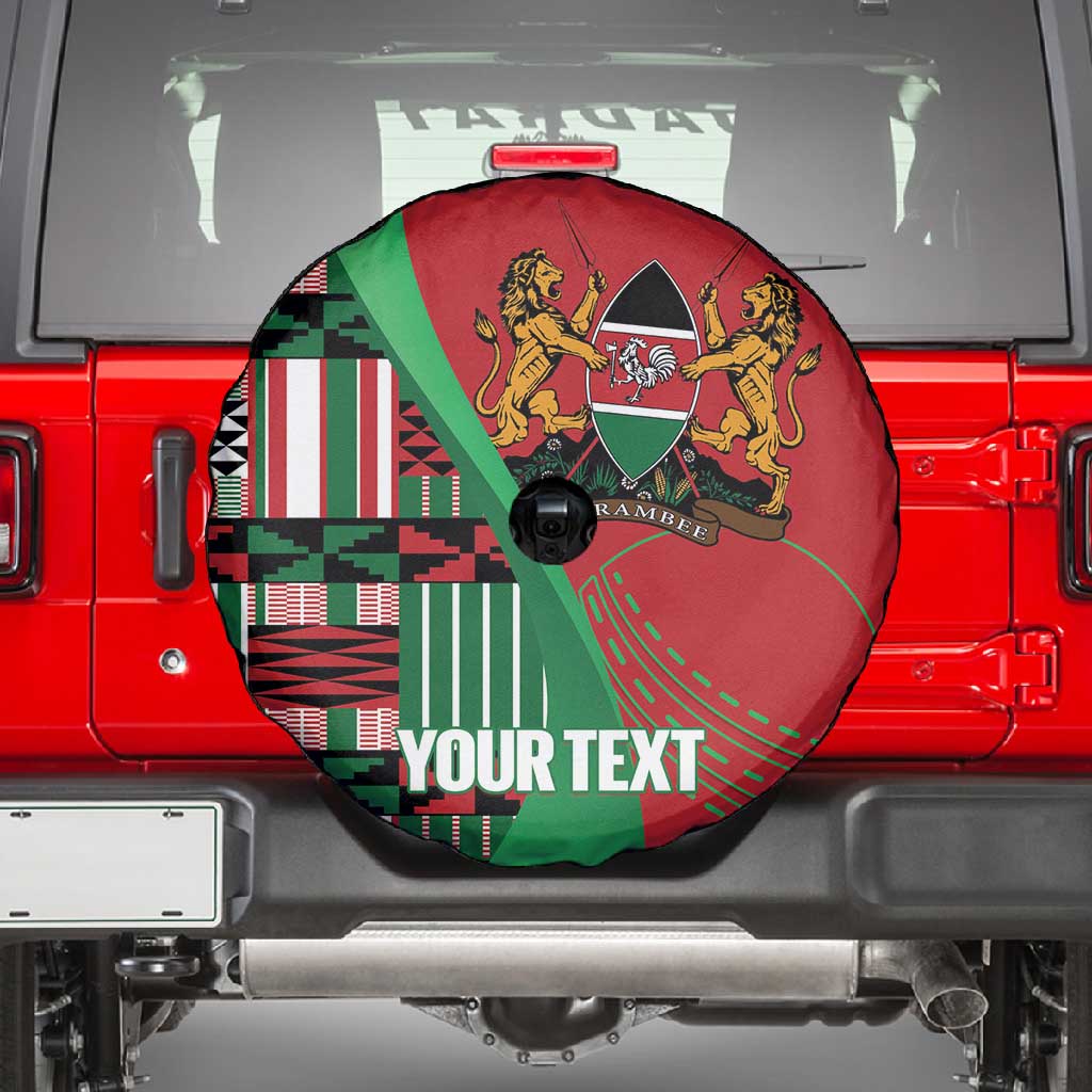 Custom Kenya Cricket Spare Tire Cover Simbas African Kente - African Pride