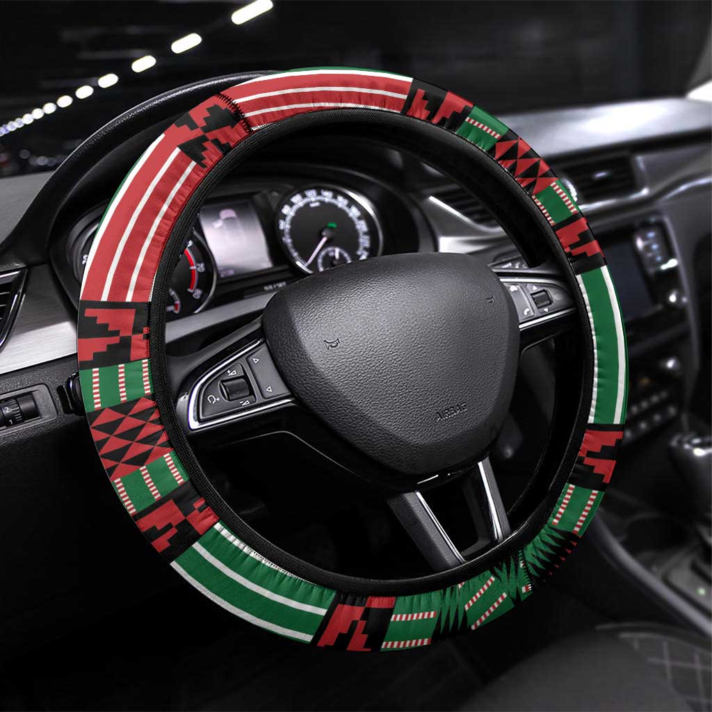 Kenya Cricket Steering Wheel Cover Simbas African Kente - African Pride