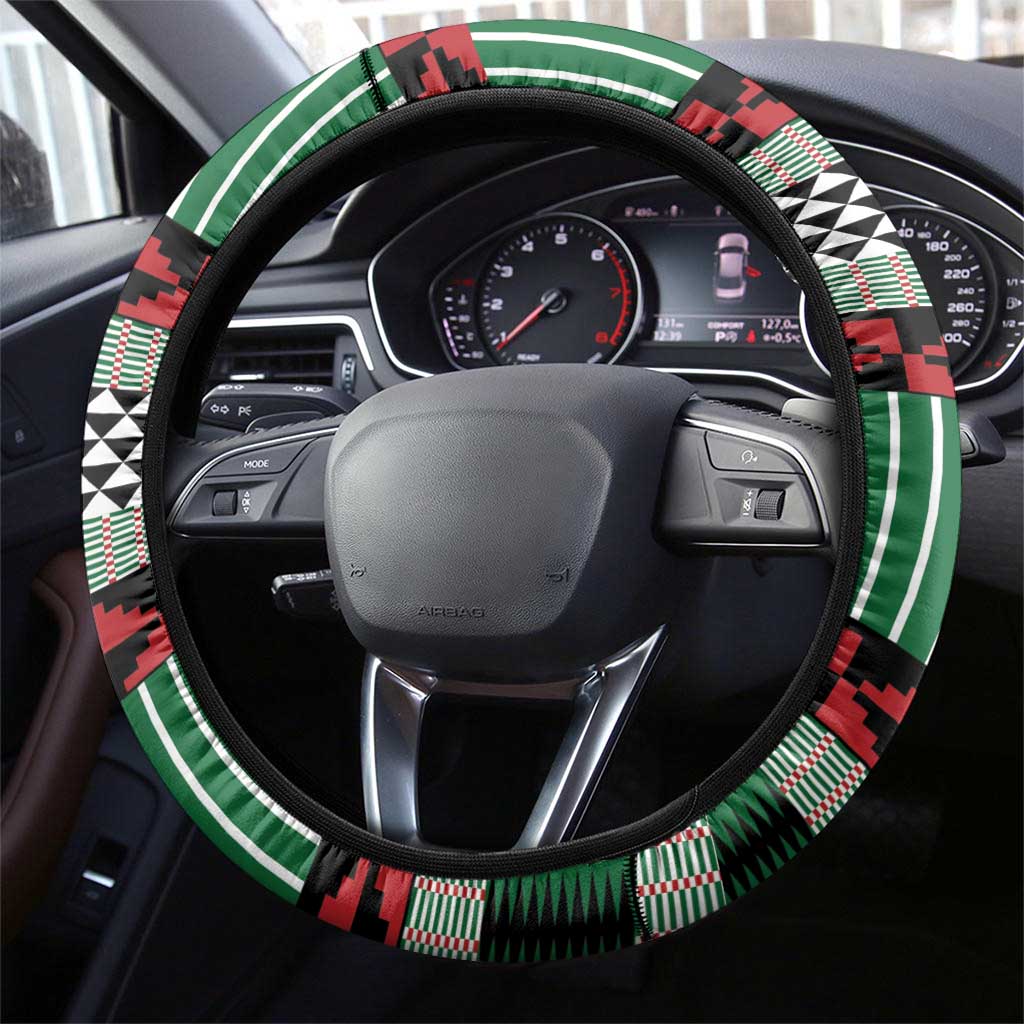 Kenya Cricket Steering Wheel Cover Simbas African Kente - African Pride