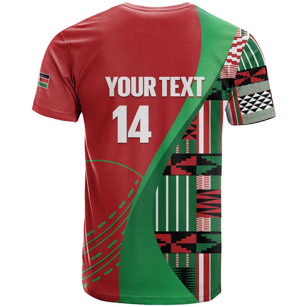 Custom Kenya Cricket T shirt Simbas African Kente - African Pride