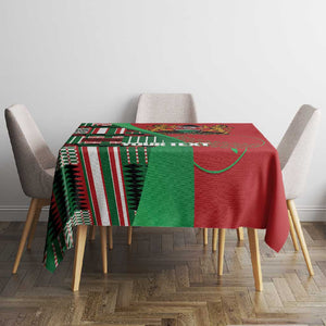 Custom Kenya Cricket Tablecloth Simbas African Kente - African Pride
