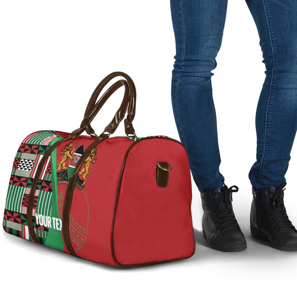 Custom Kenya Cricket Travel Bag Come On Simbas Kente Pattern