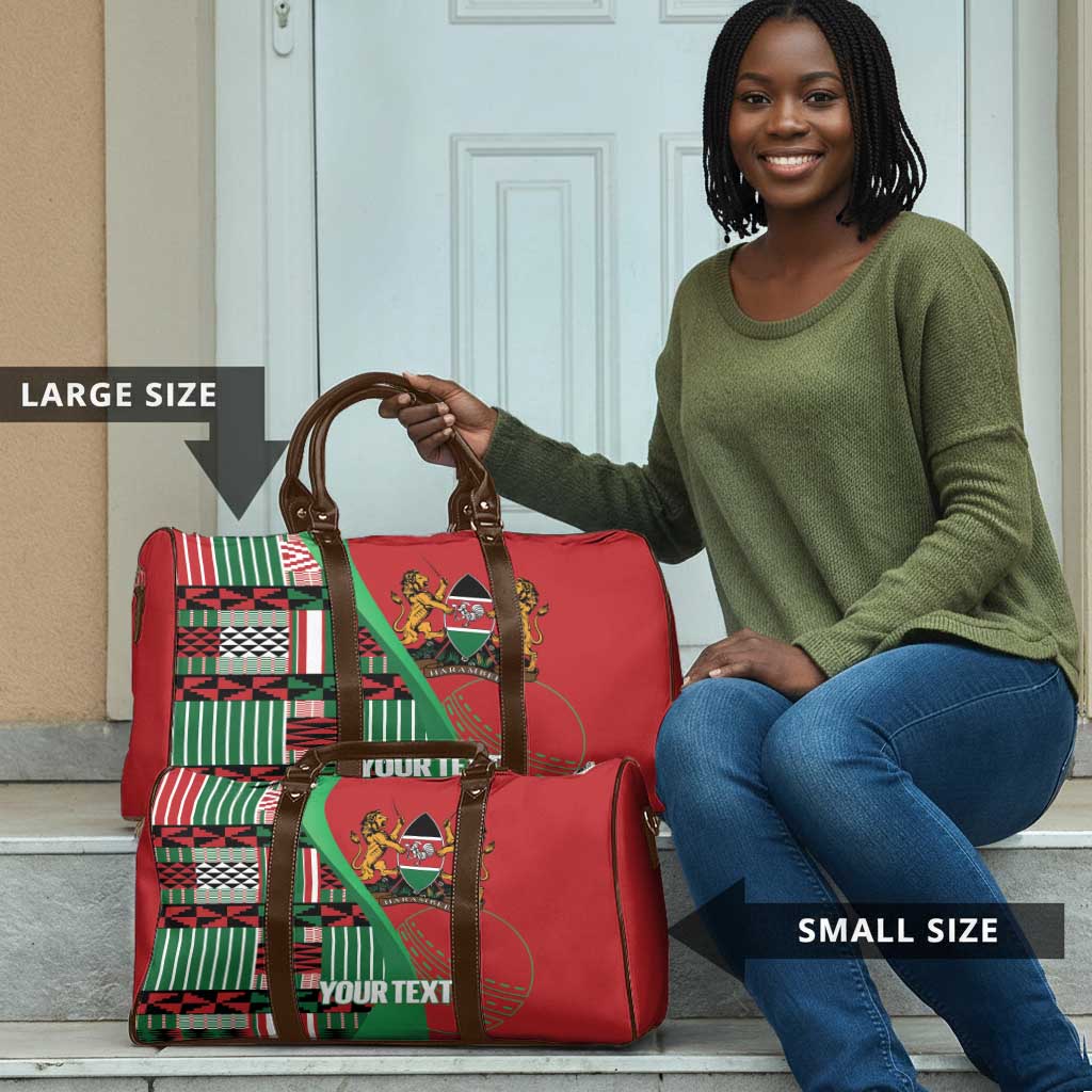 Custom Kenya Cricket Travel Bag Come On Simbas Kente Pattern
