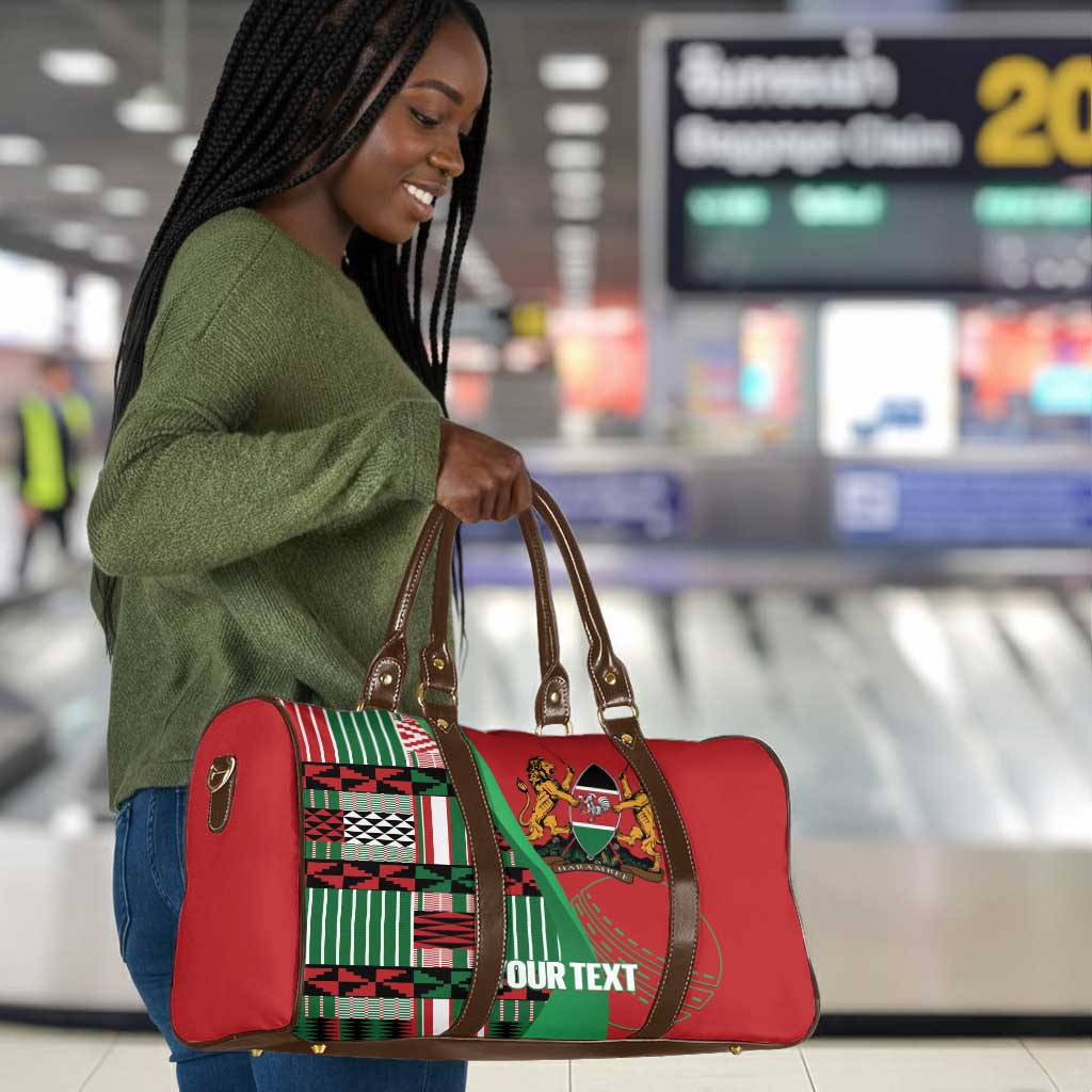 Custom Kenya Cricket Travel Bag Come On Simbas Kente Pattern