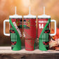Custom Kenya Cricket Tumbler With Handle Simbas African Kente - African Pride
