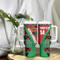 Custom Kenya Cricket Tumbler With Handle Simbas African Kente - African Pride