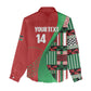 Custom Kenya Cricket Women Casual Shirt Simbas African Kente - African Pride