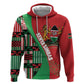 Custom Kenya Cricket Zip Hoodie Simbas African Kente - African Pride