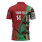 Custom Kenya Cricket Zipper Polo Shirt Come On Simbas Kente Pattern