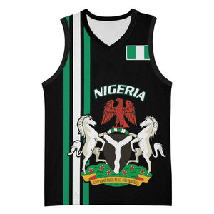 Nigeria Basketball Jersey Nigeria Coat Of Arms Simple Style - African Pride
