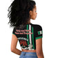 Nigeria Raglan Cropped T shirt Nigeria Coat Of Arms Simple Style