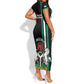 Nigeria Short Sleeve Bodycon Dress Nigeria Coat Of Arms Simple Style LT14