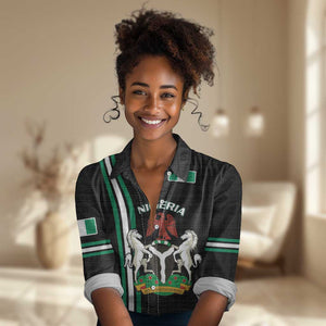 Nigeria Women Casual Shirt Nigeria Coat Of Arms Simple Style LT14