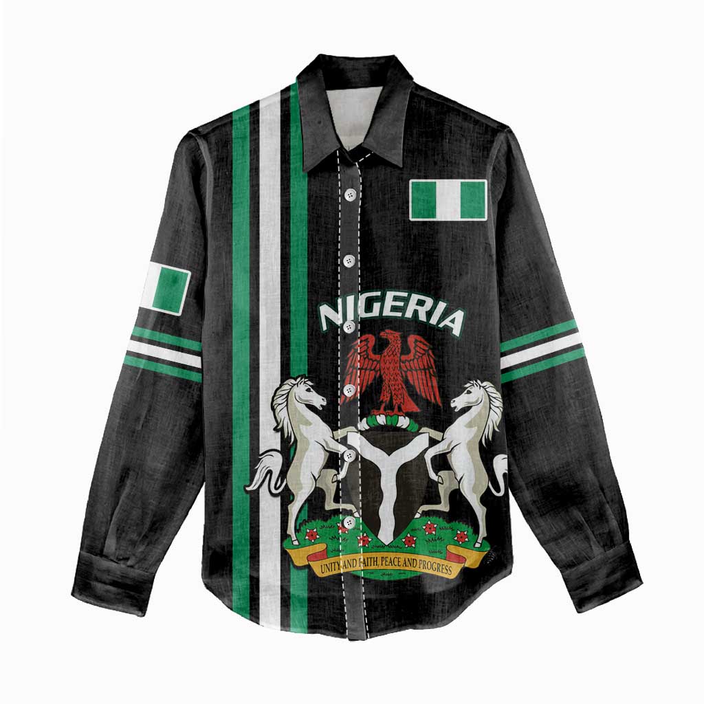Nigeria Women Casual Shirt Nigeria Coat Of Arms Simple Style LT14
