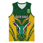 Custom South Africa Rugby Basketball Jersey Go Springboks Kente With Bokke - African Pride