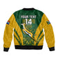 Custom South Africa Rugby Bomber Jacket Go Springboks Kente With Bokke