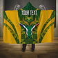 Custom South Africa Rugby Hooded Blanket Go Springboks Kente With Bokke
