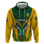 Custom South Africa Rugby Hoodie Go Springboks Kente With Bokke