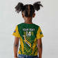 Custom South Africa Rugby Kid T shirt Go Springboks Kente With Bokke