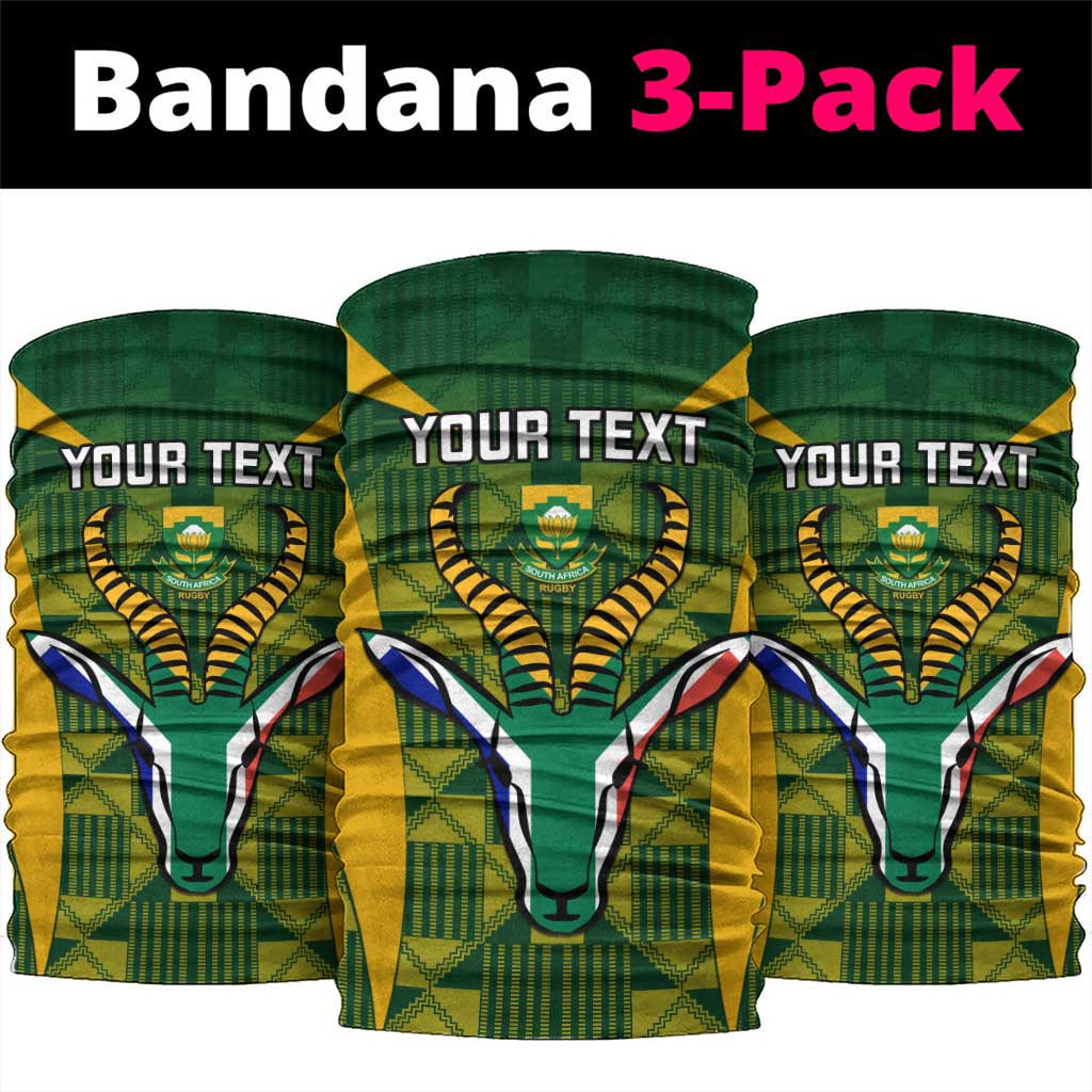 Custom South Africa Rugby Neck Gaiter Go Springboks Kente Bokke LT14
