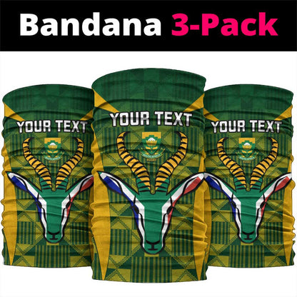 Custom South Africa Rugby Neck Gaiter Go Springboks Kente Bokke LT14