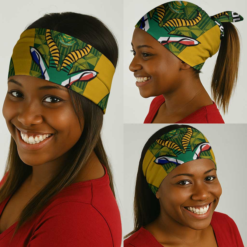 Custom South Africa Rugby Neck Gaiter Go Springboks Kente Bokke LT14