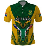 Custom South Africa Rugby Polo Shirt Go Springboks Kente With Bokke