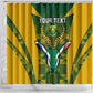 Custom South Africa Rugby Shower Curtain Go Springboks Kente With Bokke