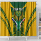 Custom South Africa Rugby Shower Curtain Go Springboks Kente With Bokke