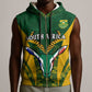 Custom South Africa Rugby Sleeveless Zip Hoodie Go Springboks Kente With Bokke - African Pride