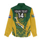Custom South Africa Rugby Women Casual Shirt Go Springboks Kente With Bokke LT14
